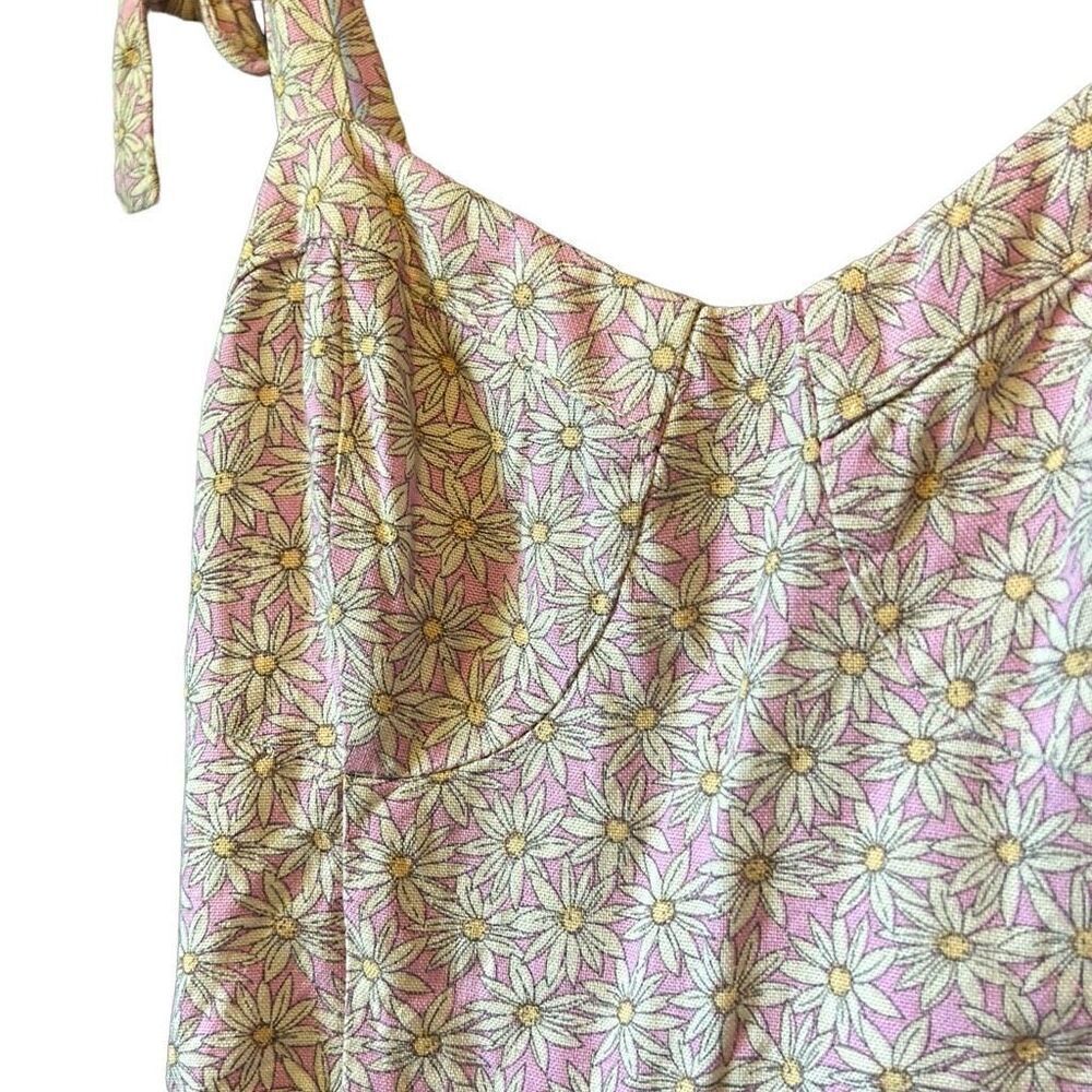 Audrey 31 Sundress Daisy Print Smocked Back Tie‎ Straps Midi - Picture 2 of 7